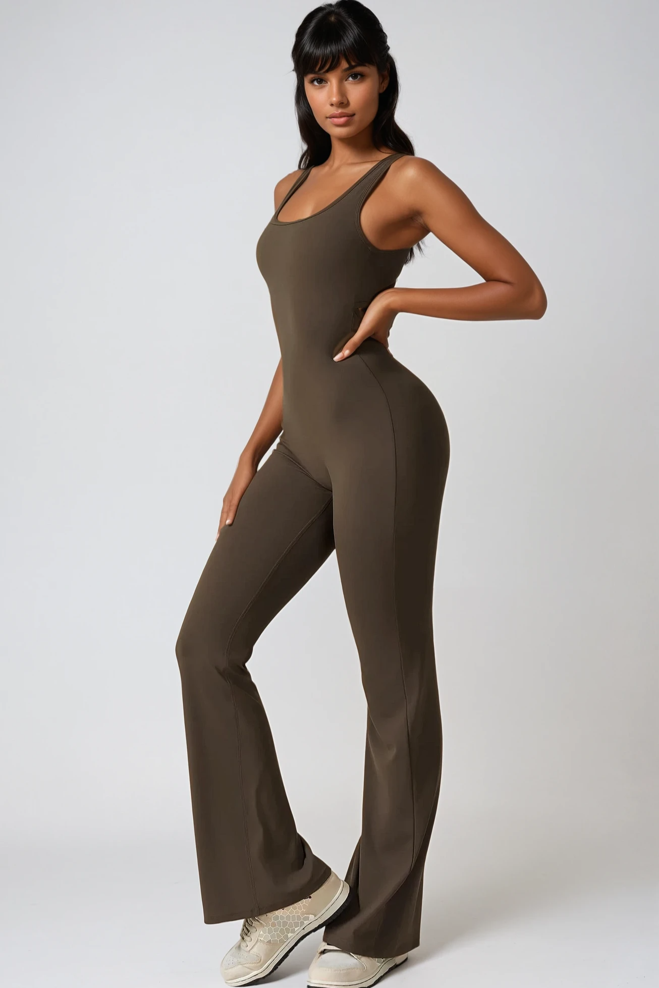 MAËVA FLAIR Jumpsuit Mocca