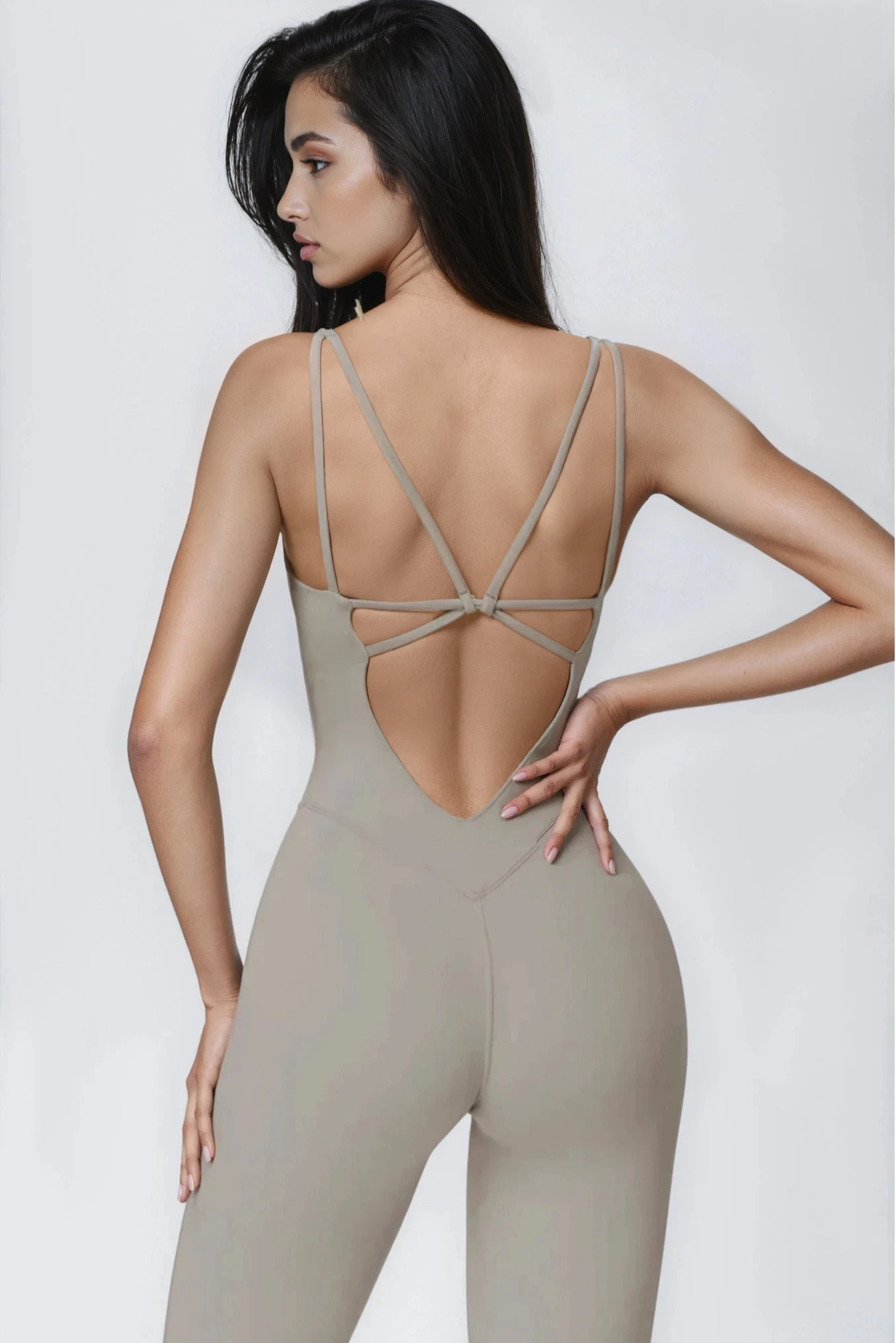 ALBA Flared Jumpsuit Ash Beige