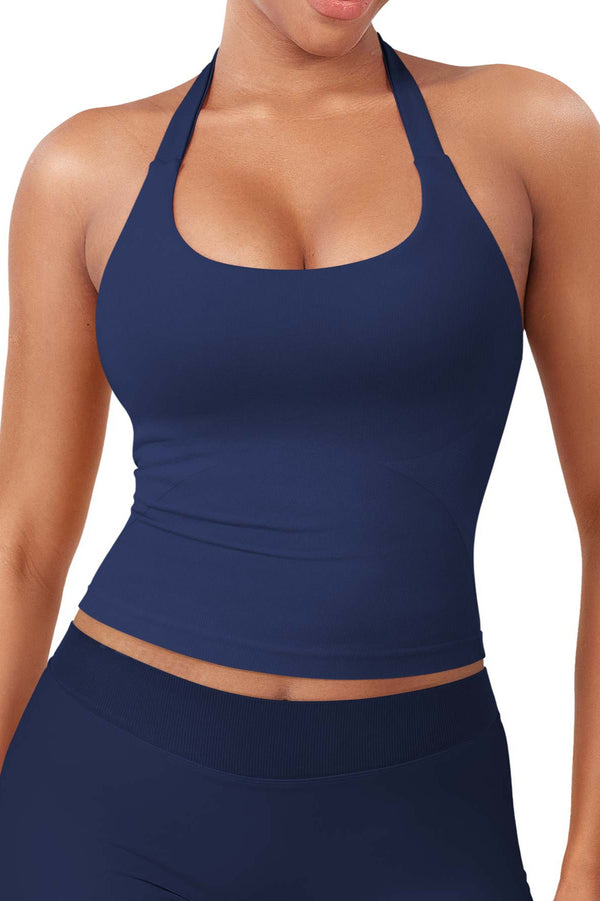 Nadia Halter Top Marine Éclipse