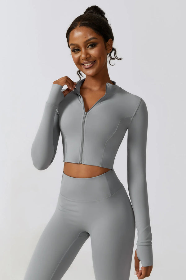 RUBIA Cropped Jacket Miste Gray