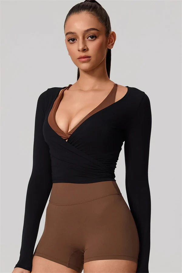 Valeria Wrap Top Onyx