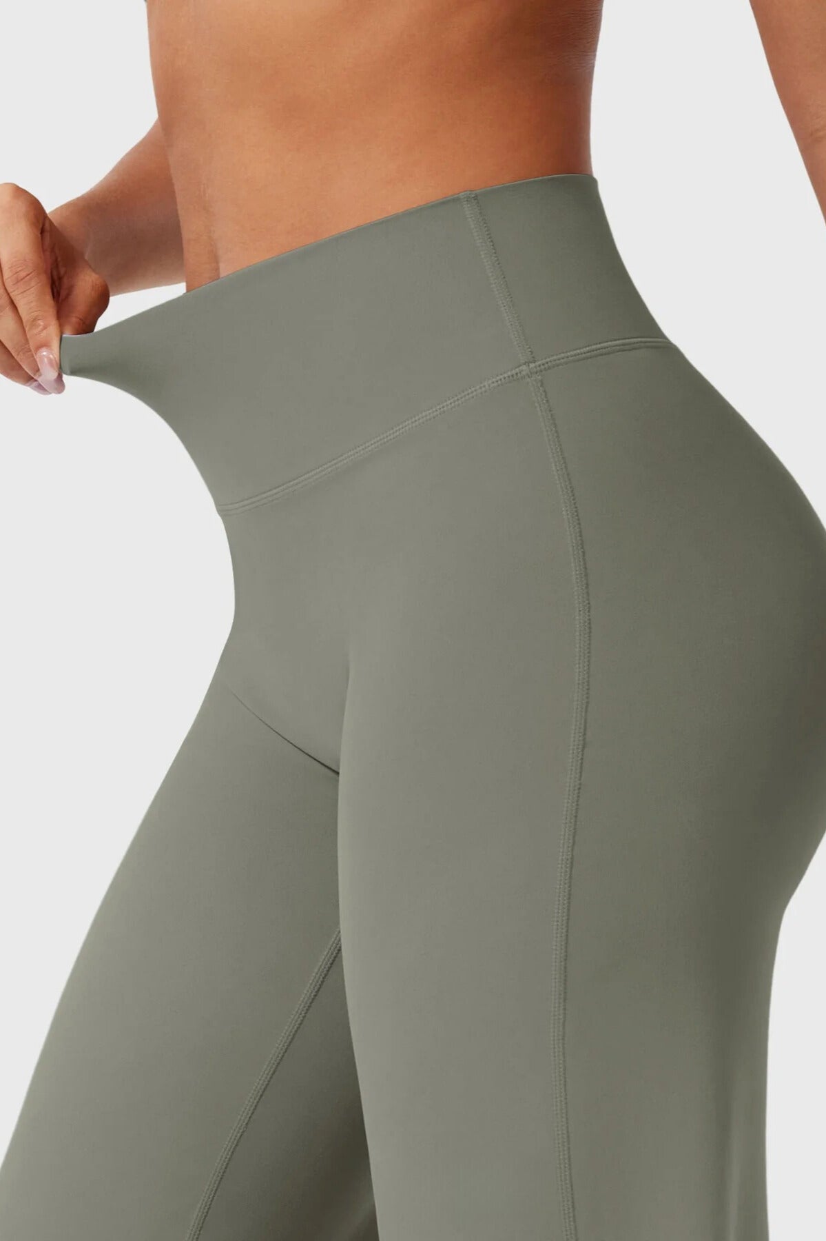 ÉDDA Flare Regular Length Leggings Olive Khaki