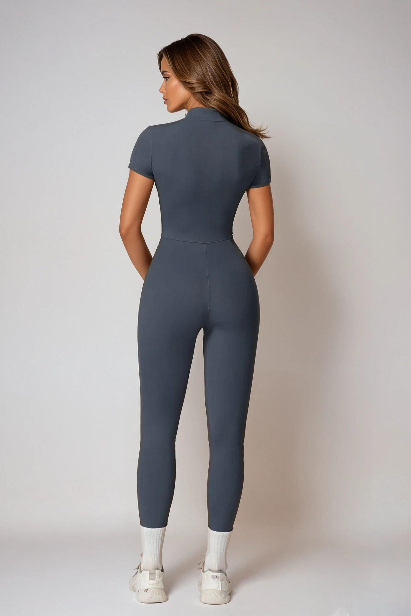NOÉMIA Short Sleeve Jumpsuit Bleu Mist 
