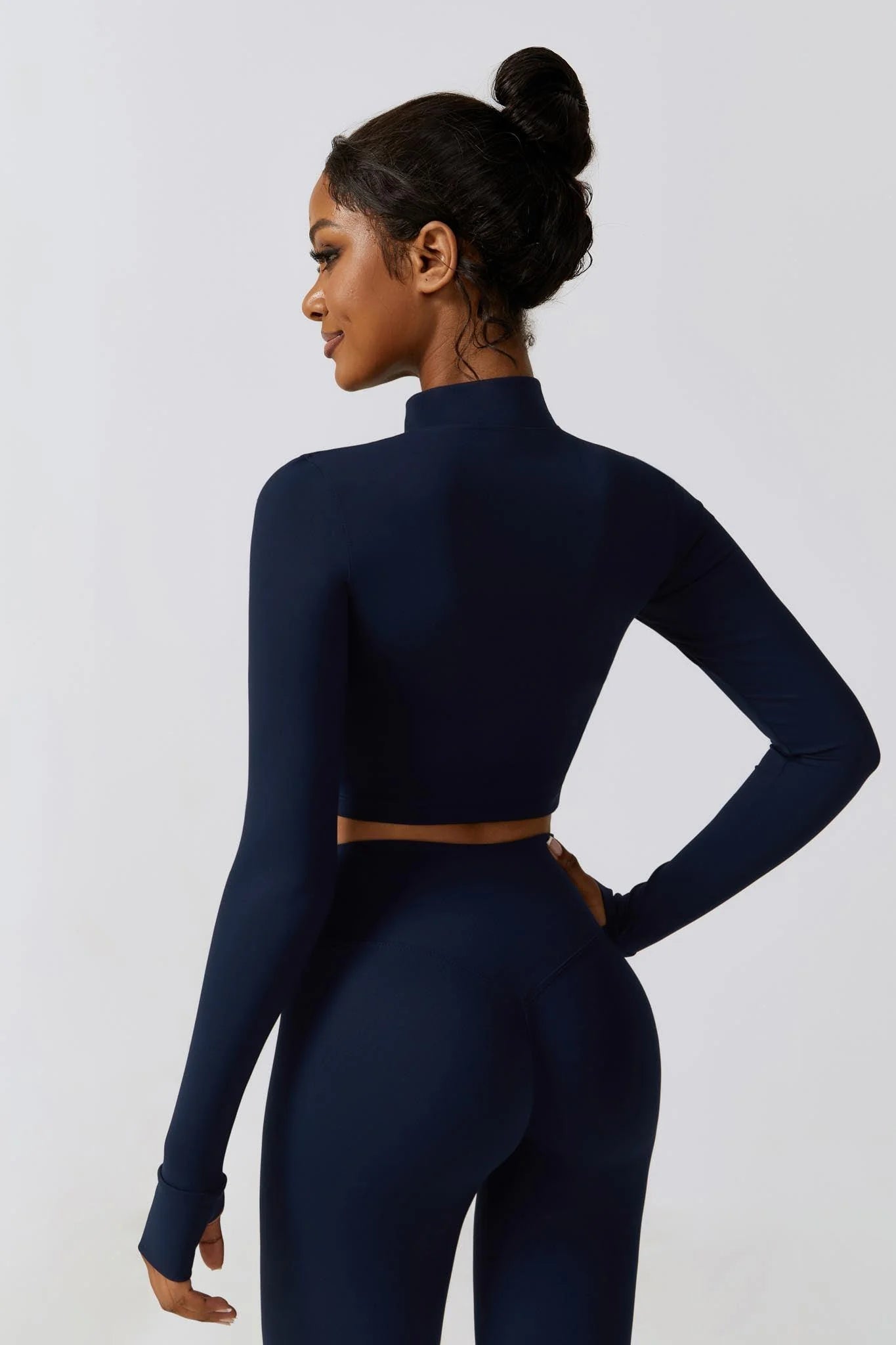 RUBIA Cropped Jacket Marine Éclipse