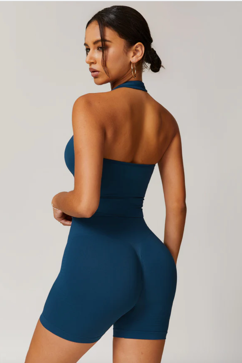 VALENCE Shorts Bleu Irisé