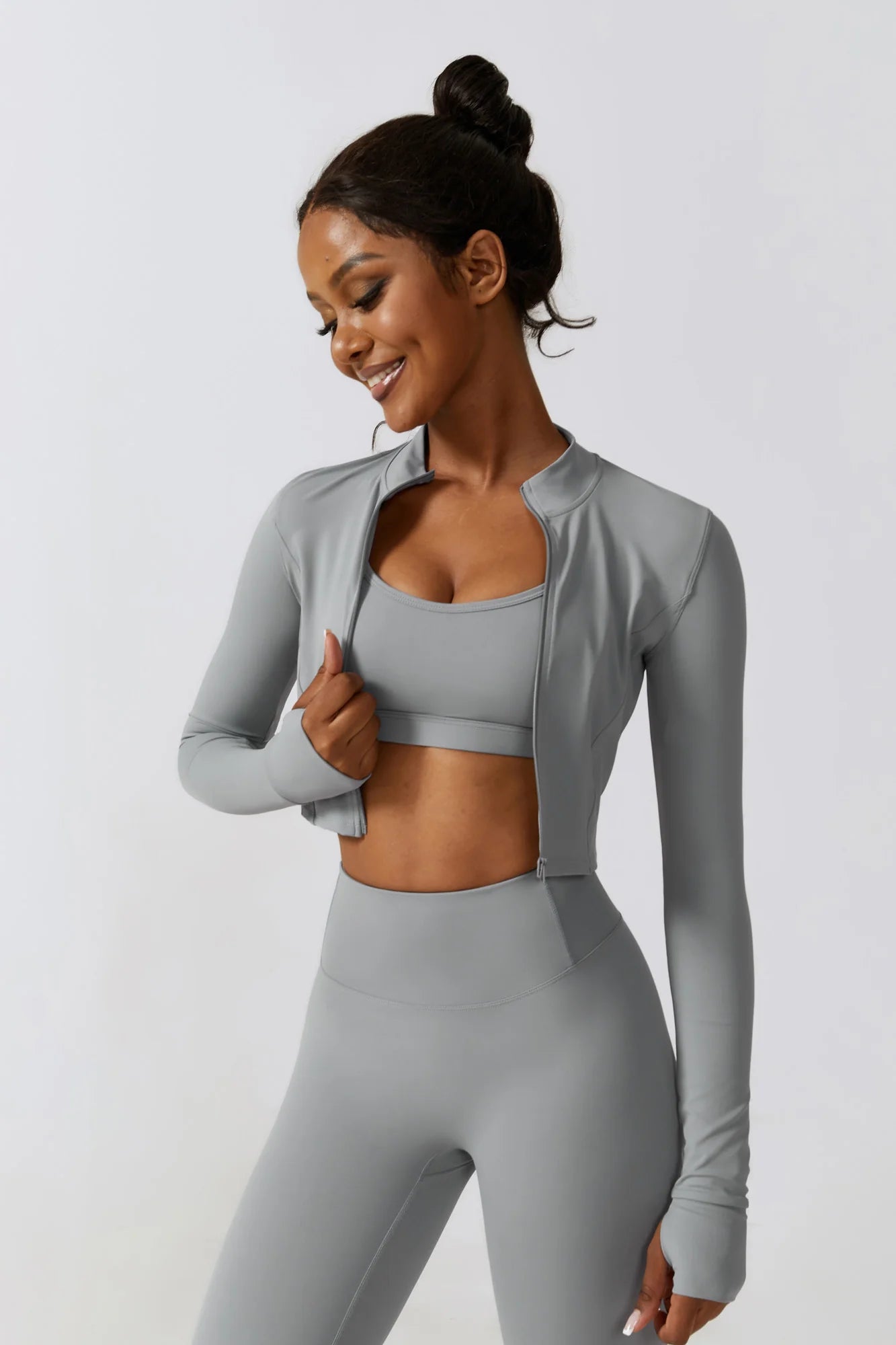 RUBIA Cropped Jacket Miste Gray