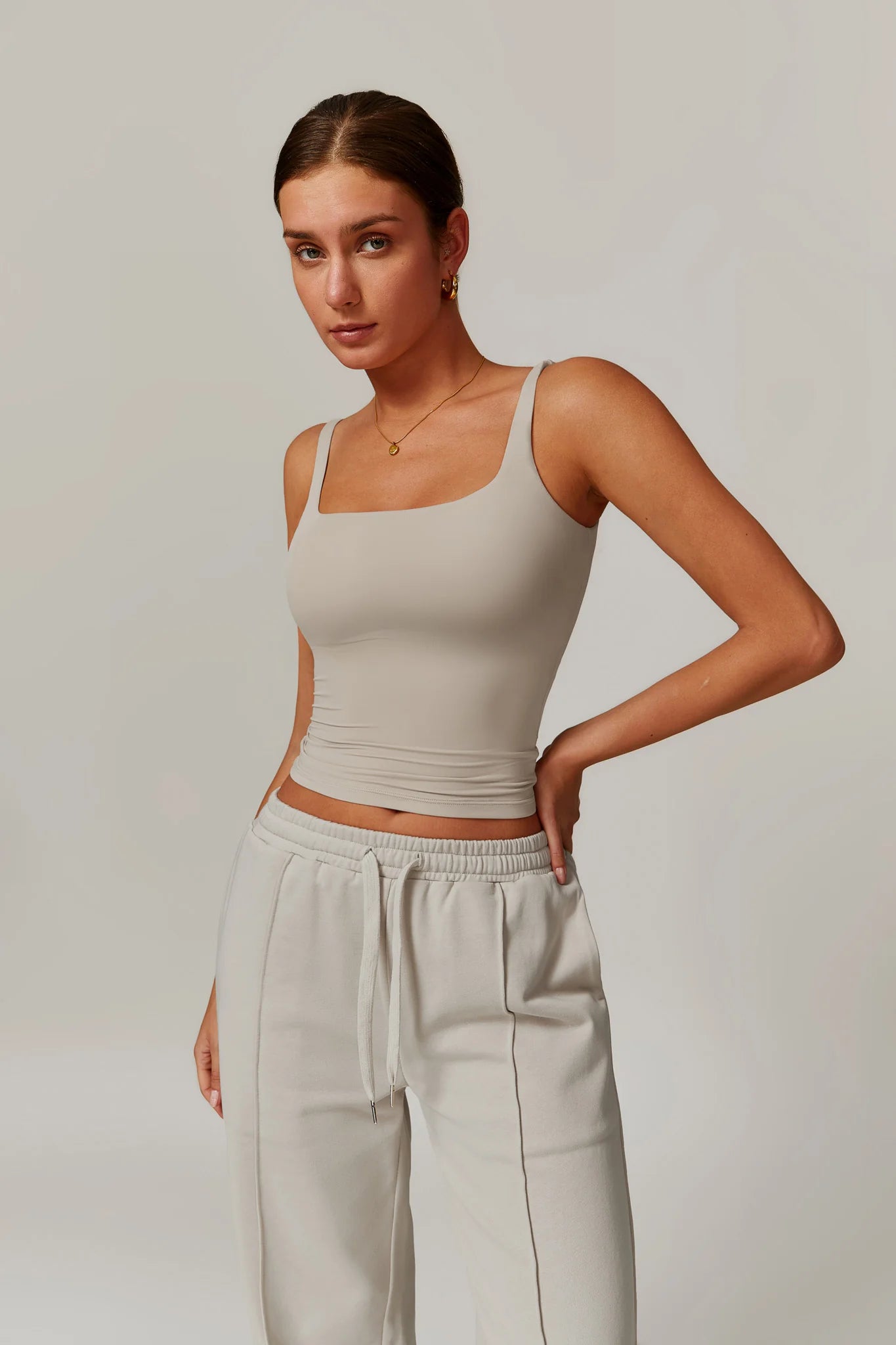 CÉLENE Tank Top Linen Dune