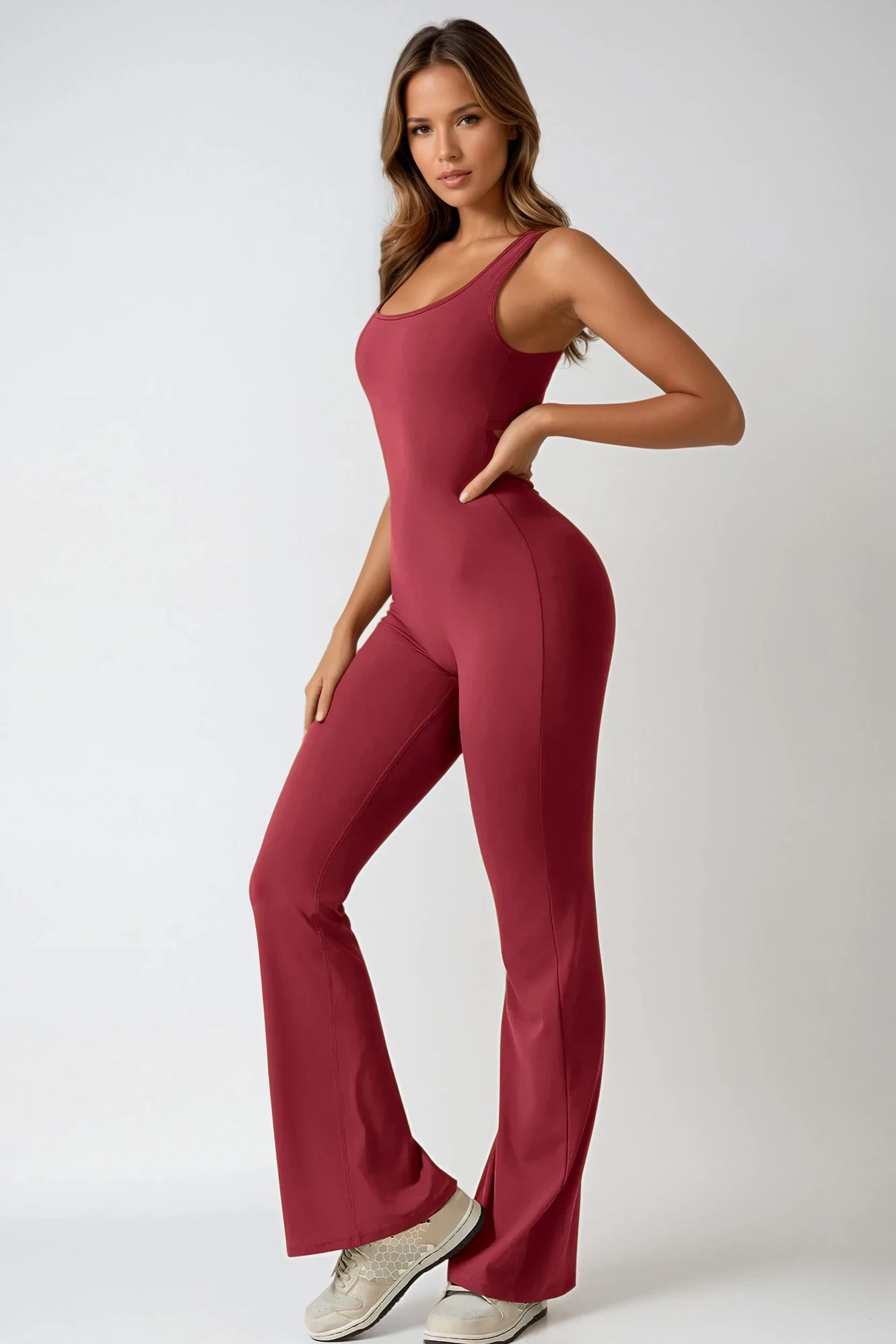 MAËVA FLAIR Jumpsuit Rouge Noir