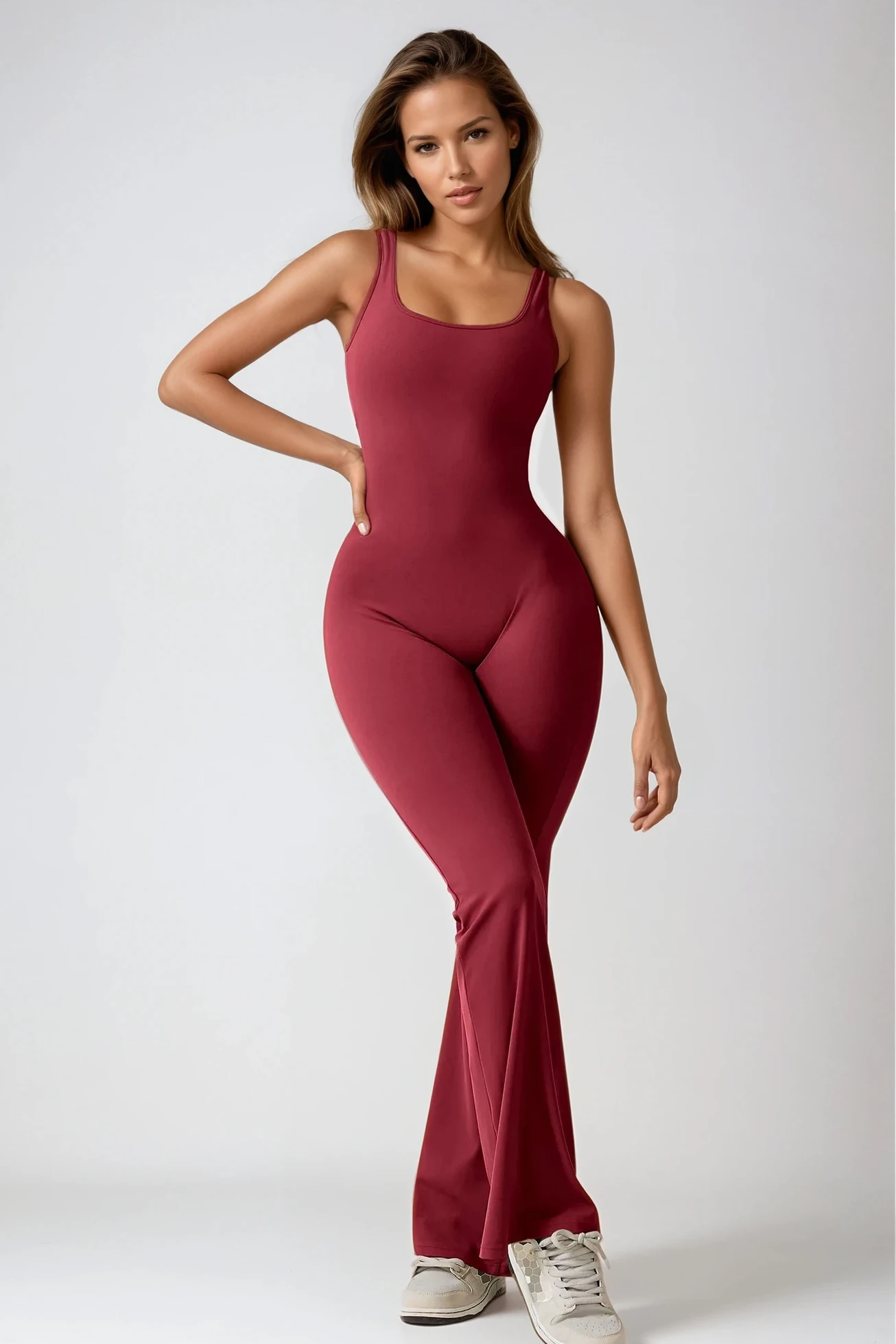 MAËVA FLAIR Jumpsuit Rouge Noir