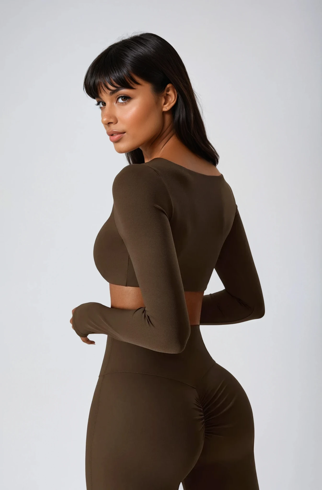 ALINÉ Crop Long Sleeve Mocca