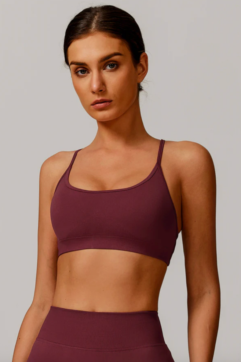 AURORA Sports Bra Rouge Noir