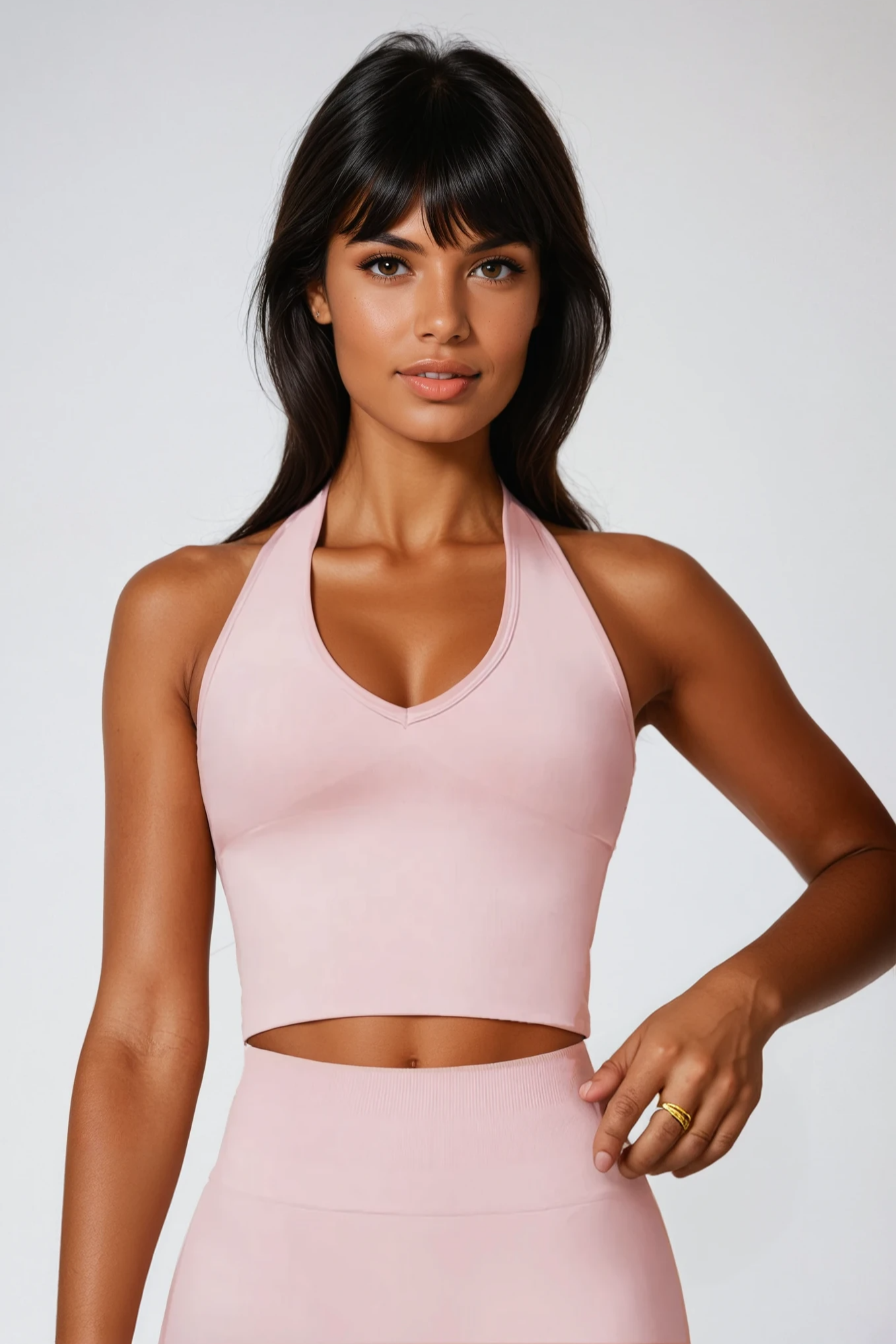 VALENCE Halter Top Blushe