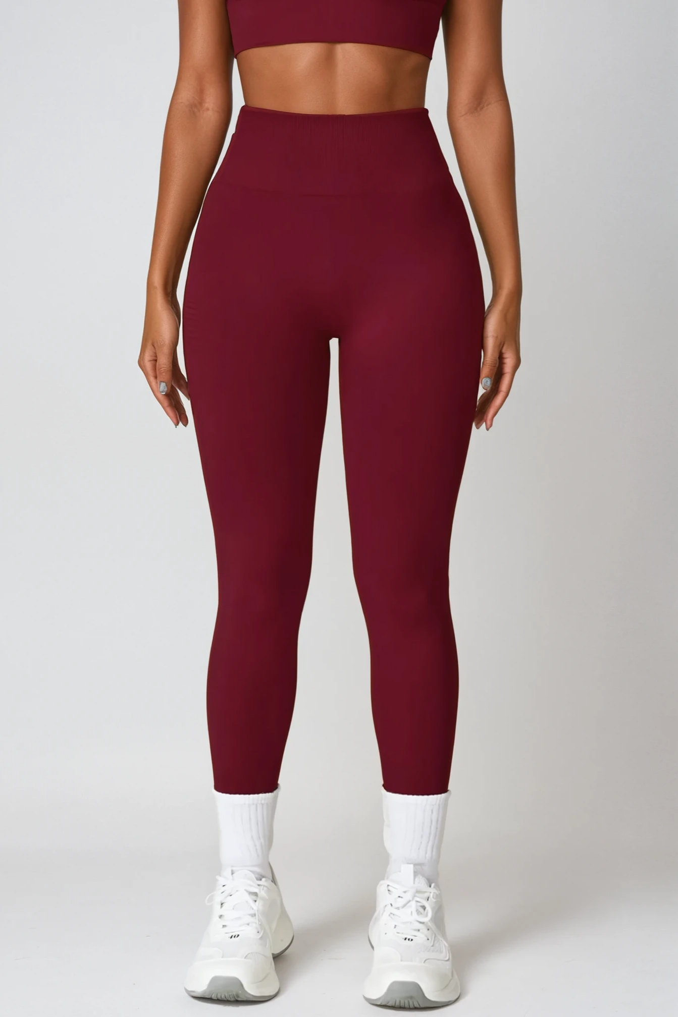 VALENCE Leggings Rouge Noir