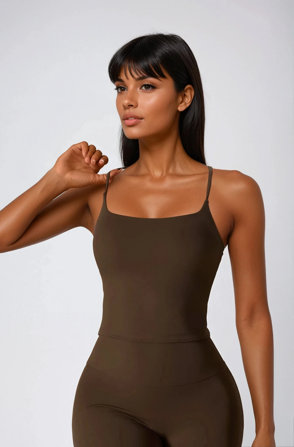 ALINÉ Cross top Mocca