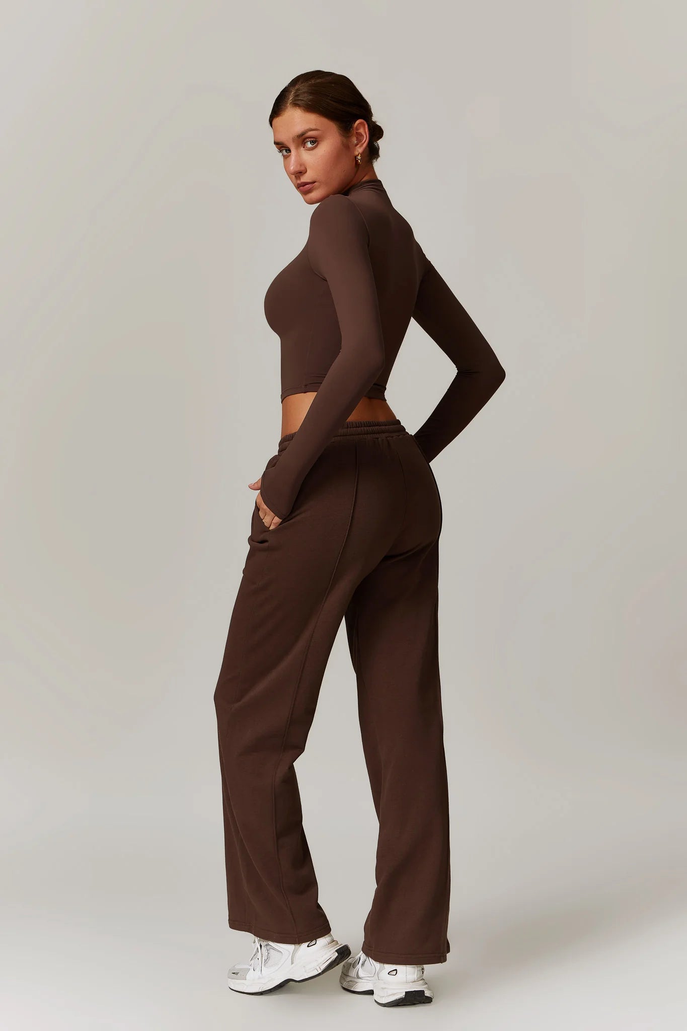 CÉLENE High Neck Long Sleeve Mocca