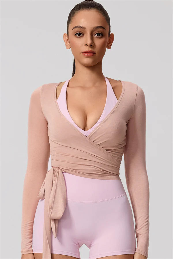 Valeria Wrap Top Cashmere
