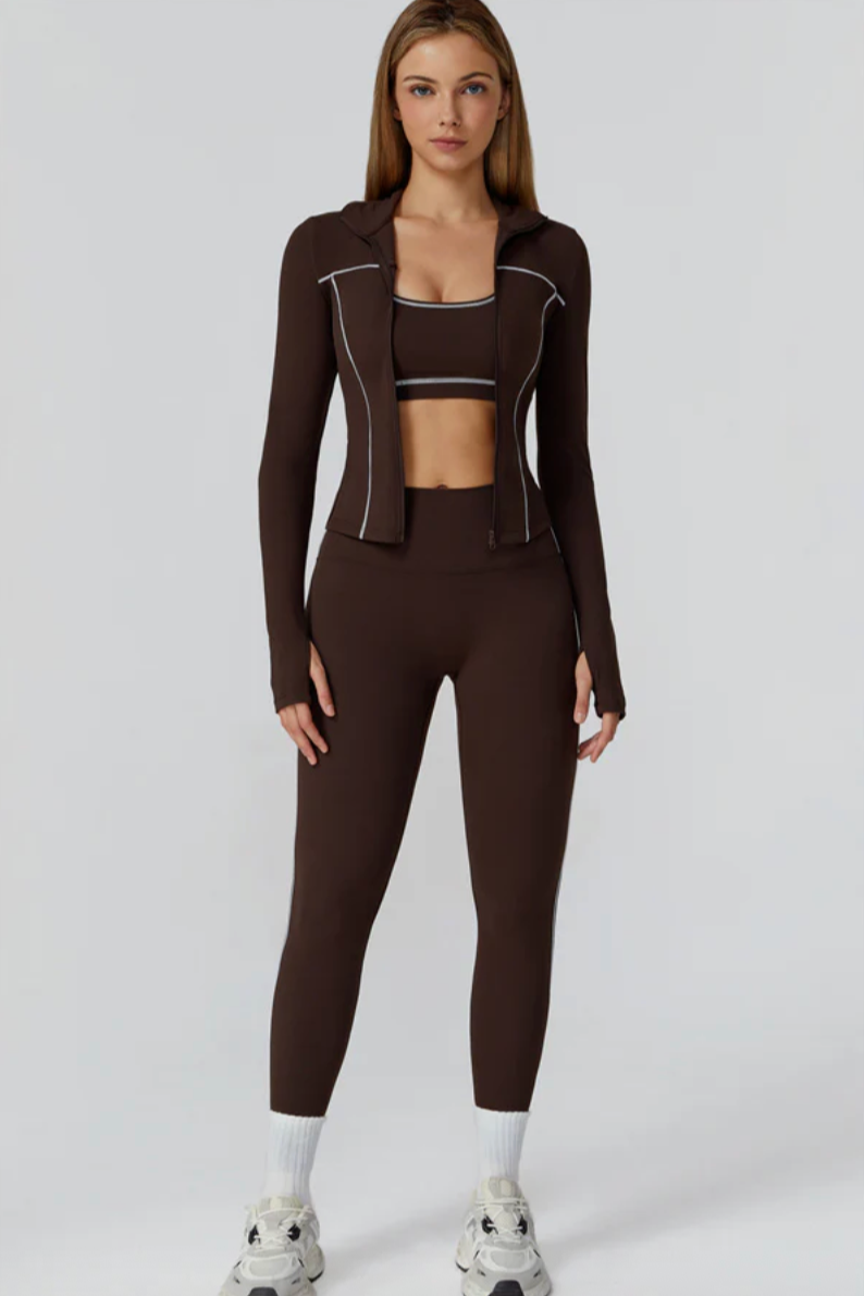 ALLURE FEMME Sleek Sculpt Jacket Mocca