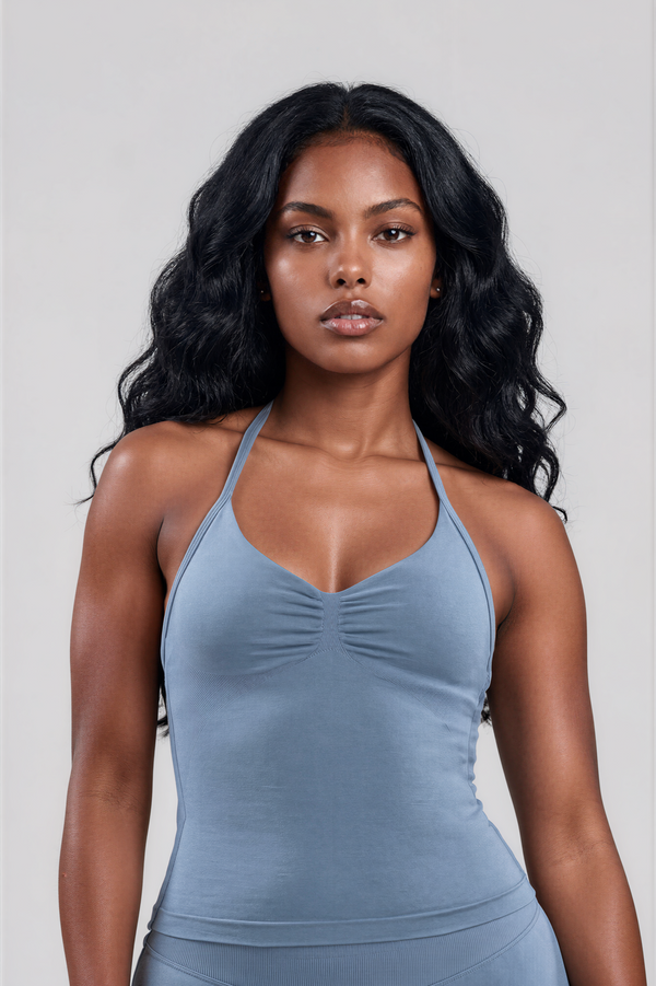Ana Halter Top Bleu Mist