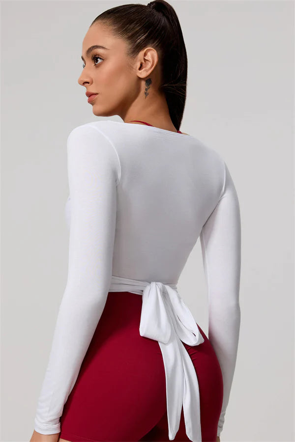 Valeria Wrap Top Blanco