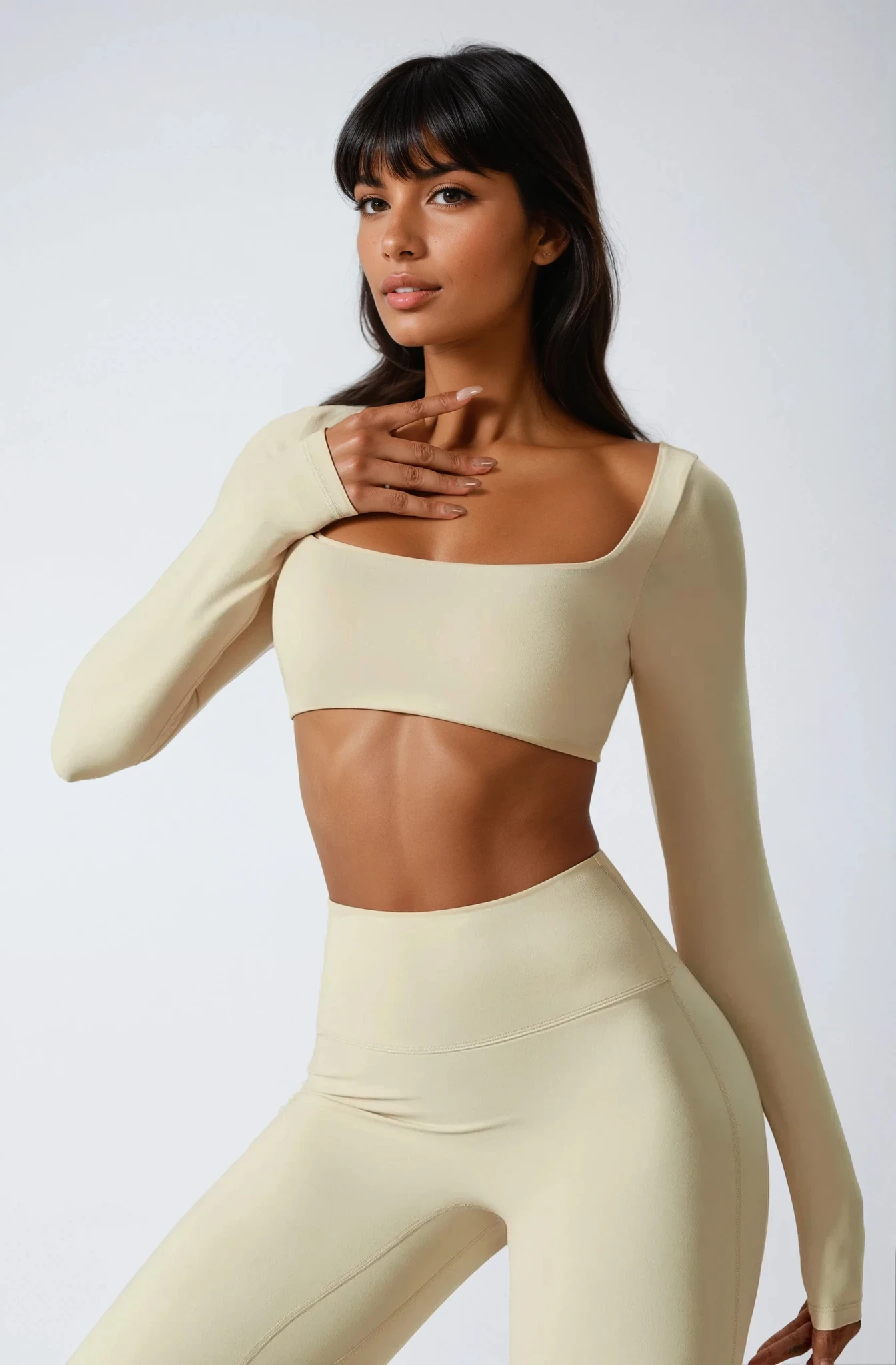 ALINÉ Crop Long Sleeve Créme Vanilla 
