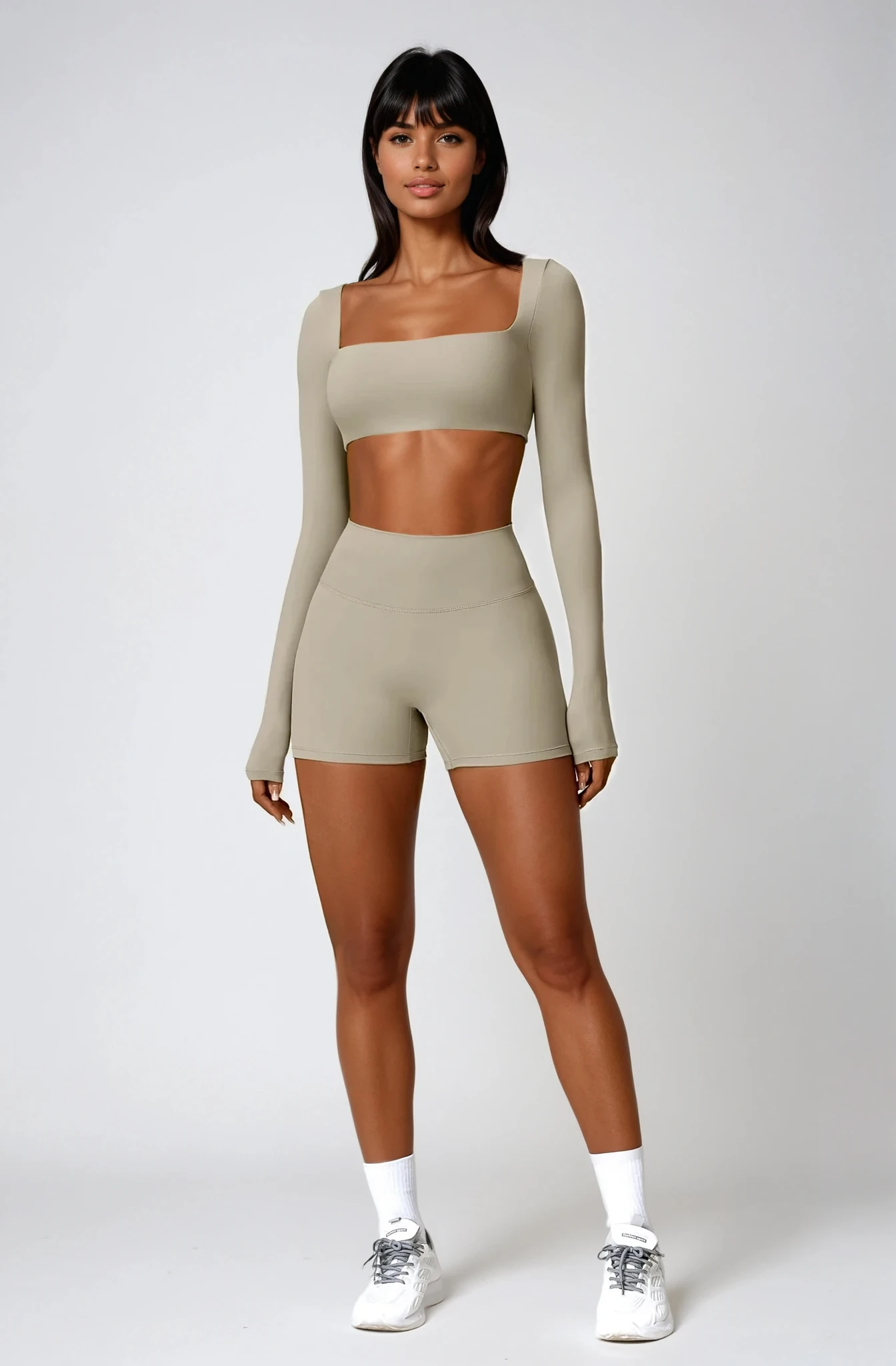 ALINÉ Crop Long Sleeve Linen Dune