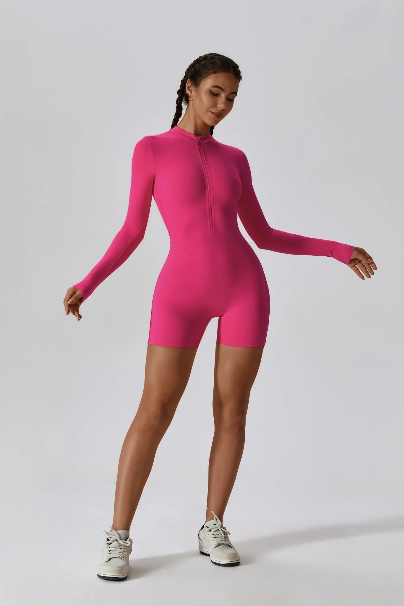 VALYSSE Zip Romper Cobalt Pink