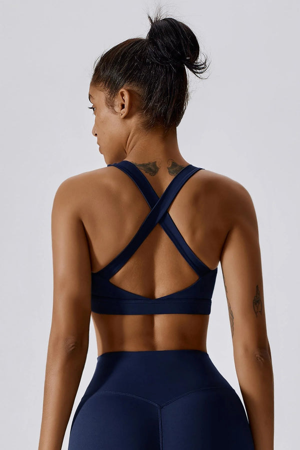 RUBIA X Back Sports Bra Marine Éclipse