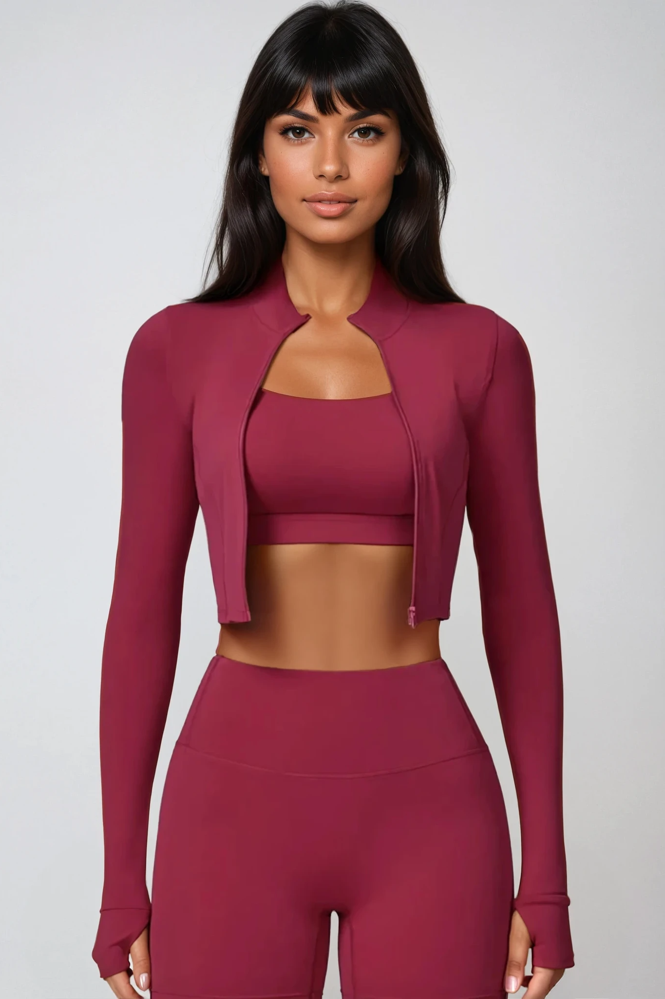 RUBIA Cropped Jacket Cerisé