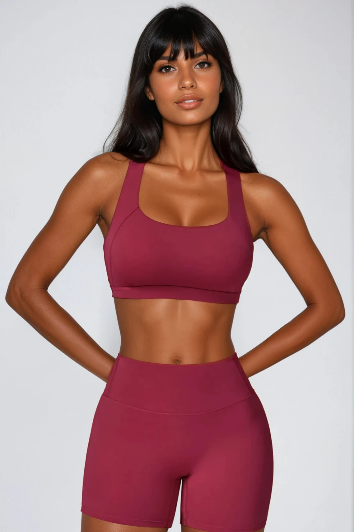 RUBIA X Back Sports Bra Cerisé