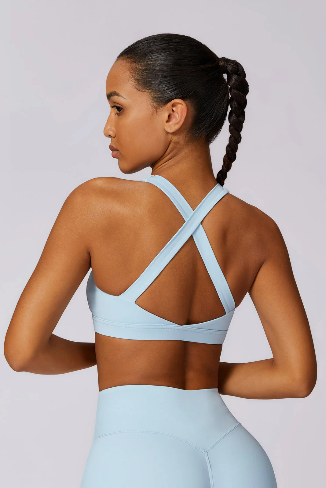 RUBIA X Back Sports Bra Bleu Ciel