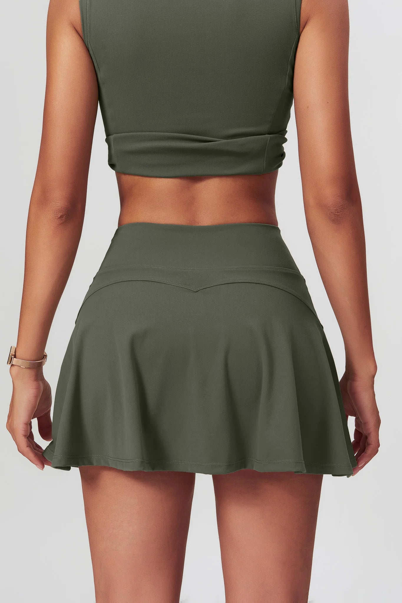 COLLÍN Mini Skirt Olive Khaki