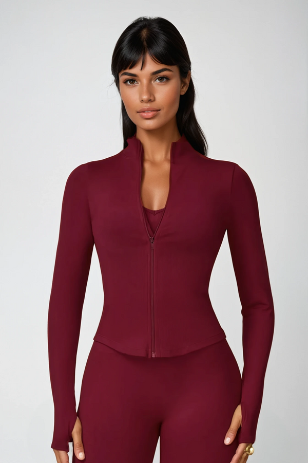 VALENCE Sculpt Jacket Rouge Noir