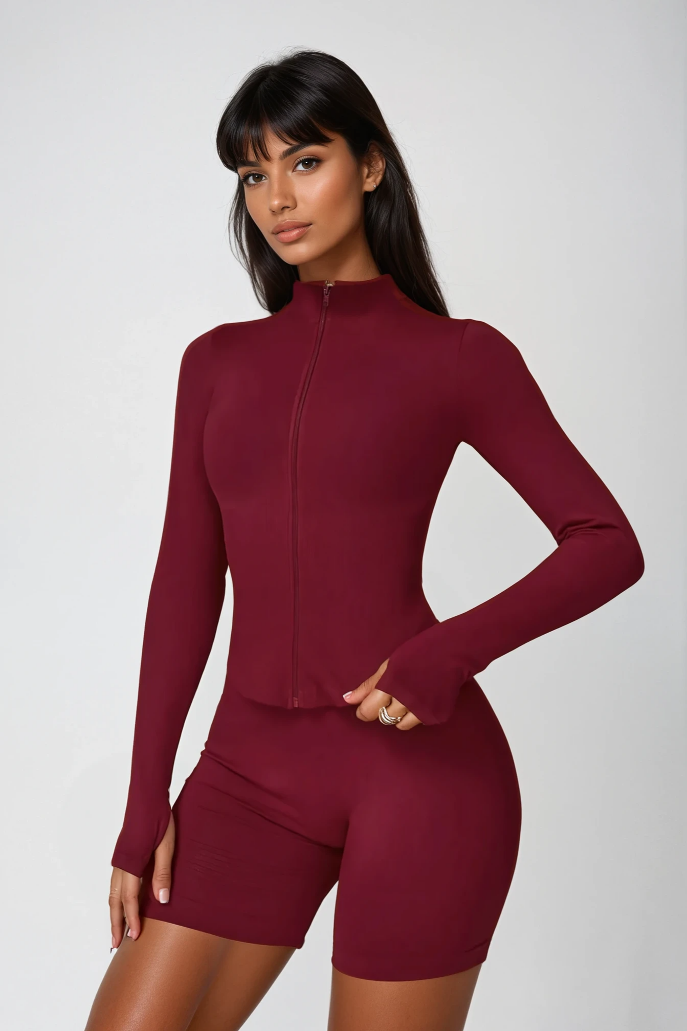 VALENCE Sculpt Jacket Rouge Noir