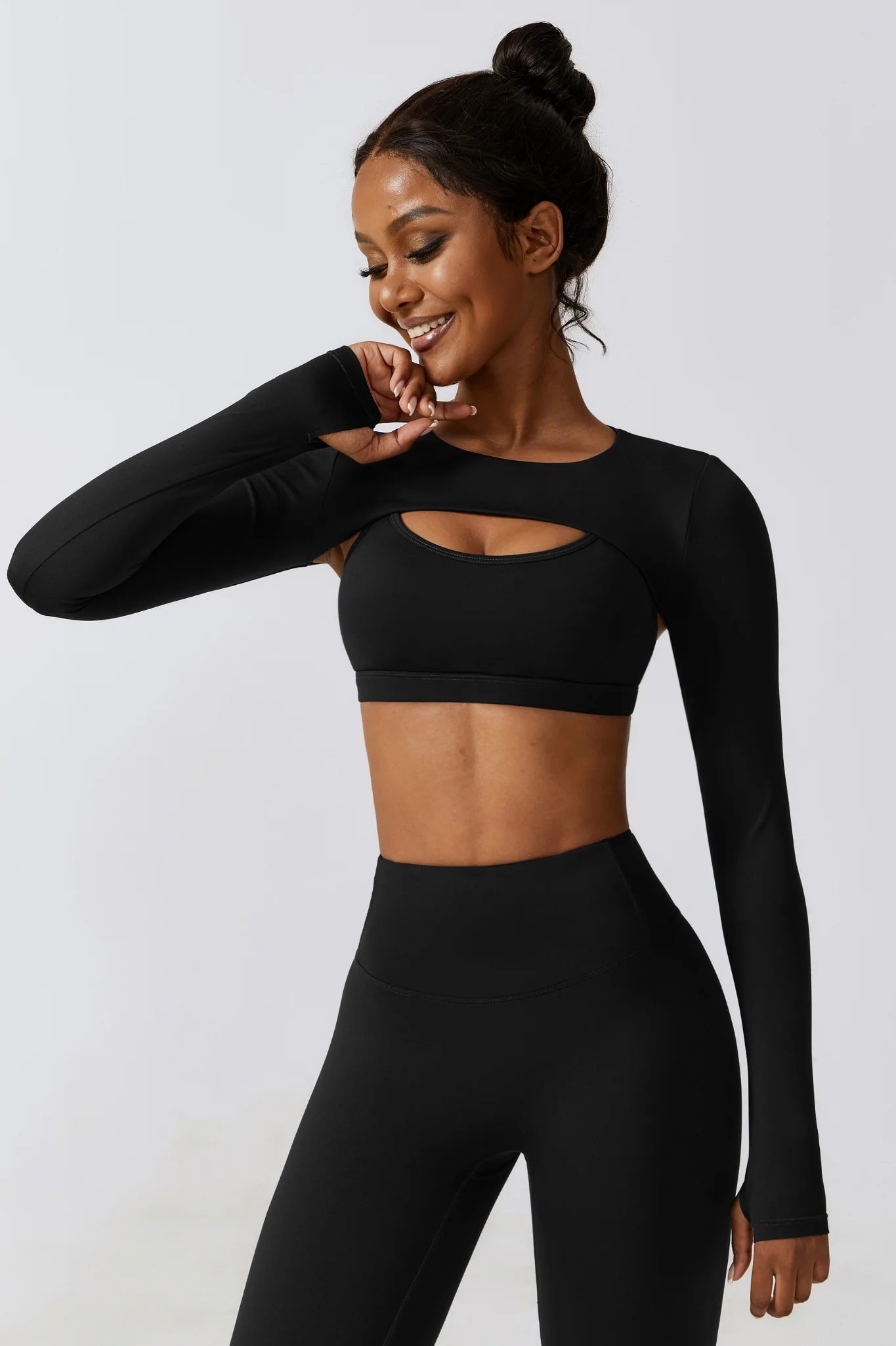 RUBIA 2.0 Long Sleeve Shrug Onyx